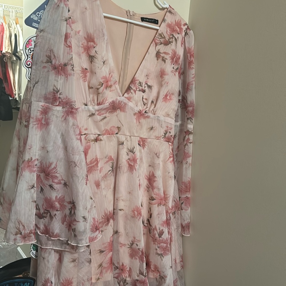 Double crazy A Line flounce dress